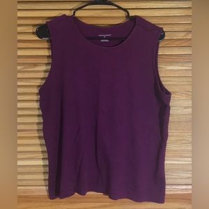 Christopher Banks Womens Size XL Purple Pima Cotton Tank Top